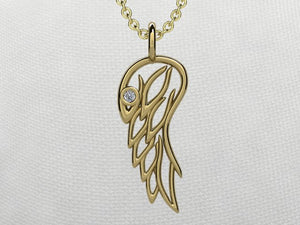 Angel Wing Pendant 14 kt. gold*