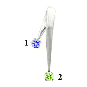 Two Birthstone Drop Mothers Pendant* - MothersFamilyRings.com