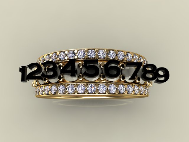 9 Birthstones Mothers Ring Flanked with Fine Diamond* Christopher Michael Design - MothersFamilyRings.com