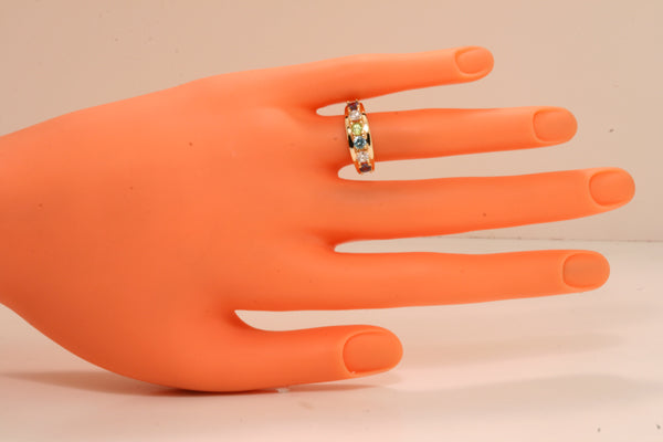 Five Birthstone Split Shank Mothers Ring* - MothersFamilyRings.com