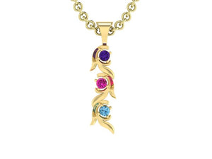 Christopher Michael Vine of Life Journey Pendant with 3 Natural Gemstones*