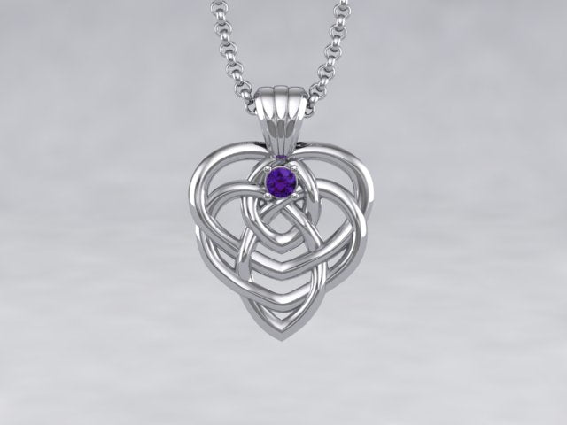 Celtic Mothers Birthstone Pendant One Stone* Christopher Michael Design