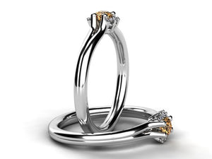 Mother's Ring With Fine Diamond and One Natural Birthstones* designed by Christopher Michael