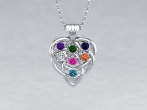 Celtic Mothers Birthstone Pendant 7 Stone* Christopher Michael Design