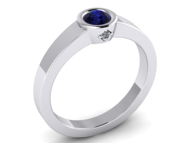 Christopher Michael Design with 1 Bezel Set Gemstones and Diamonds