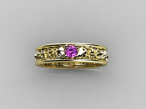 Christopher Michael designed One Stone Celtic Style Mothers Ring 3mm Natural Birthstones*