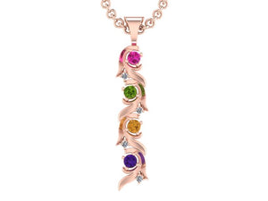 Christopher Michael Vine of Life Pendant Four Stone with Diamonds*