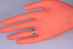 Two Stone Oval Mothers Ring with Bars* designed by Christopher Michael - MothersFamilyRings.com