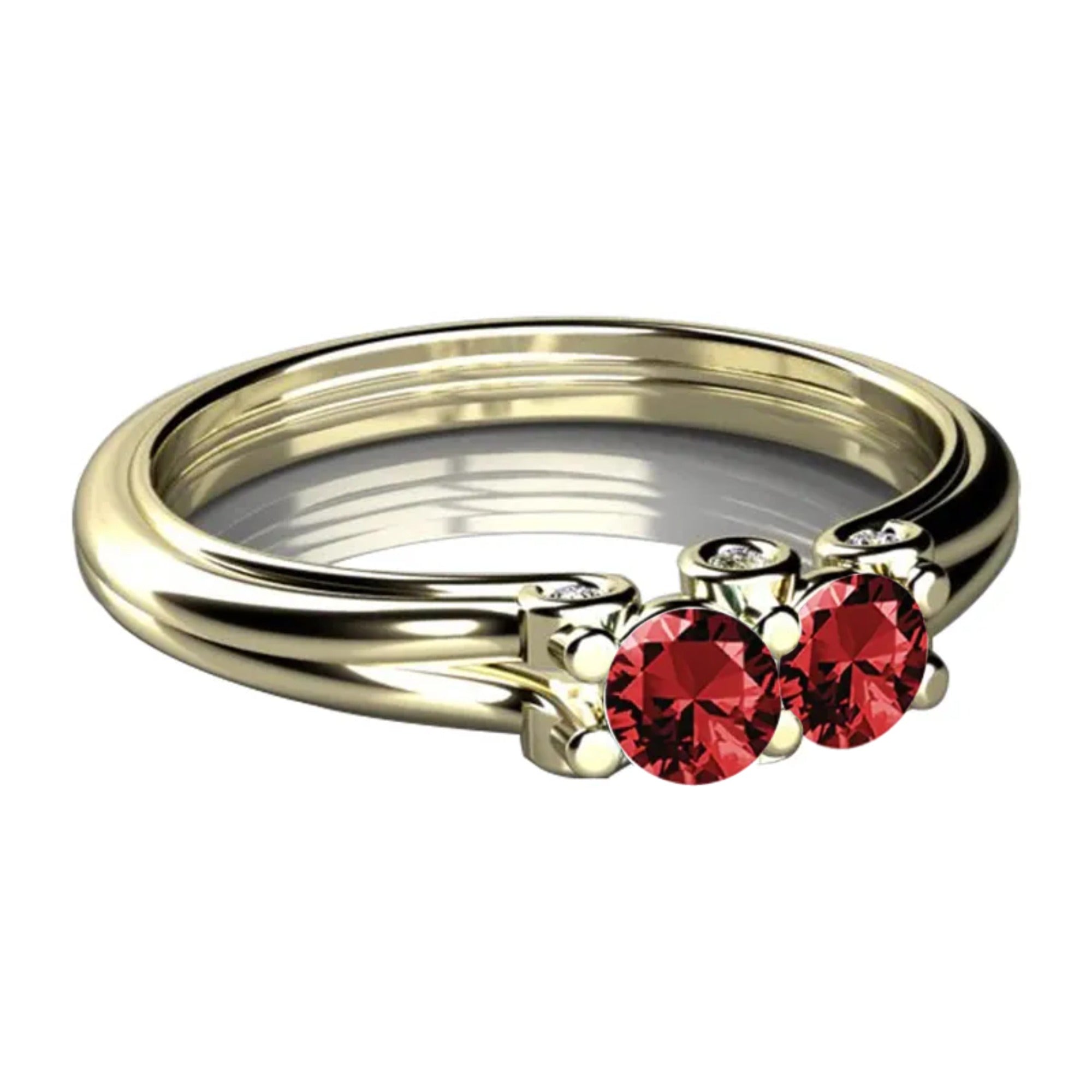Two Birthstones Mother Ring - MothersFamilyRings.com