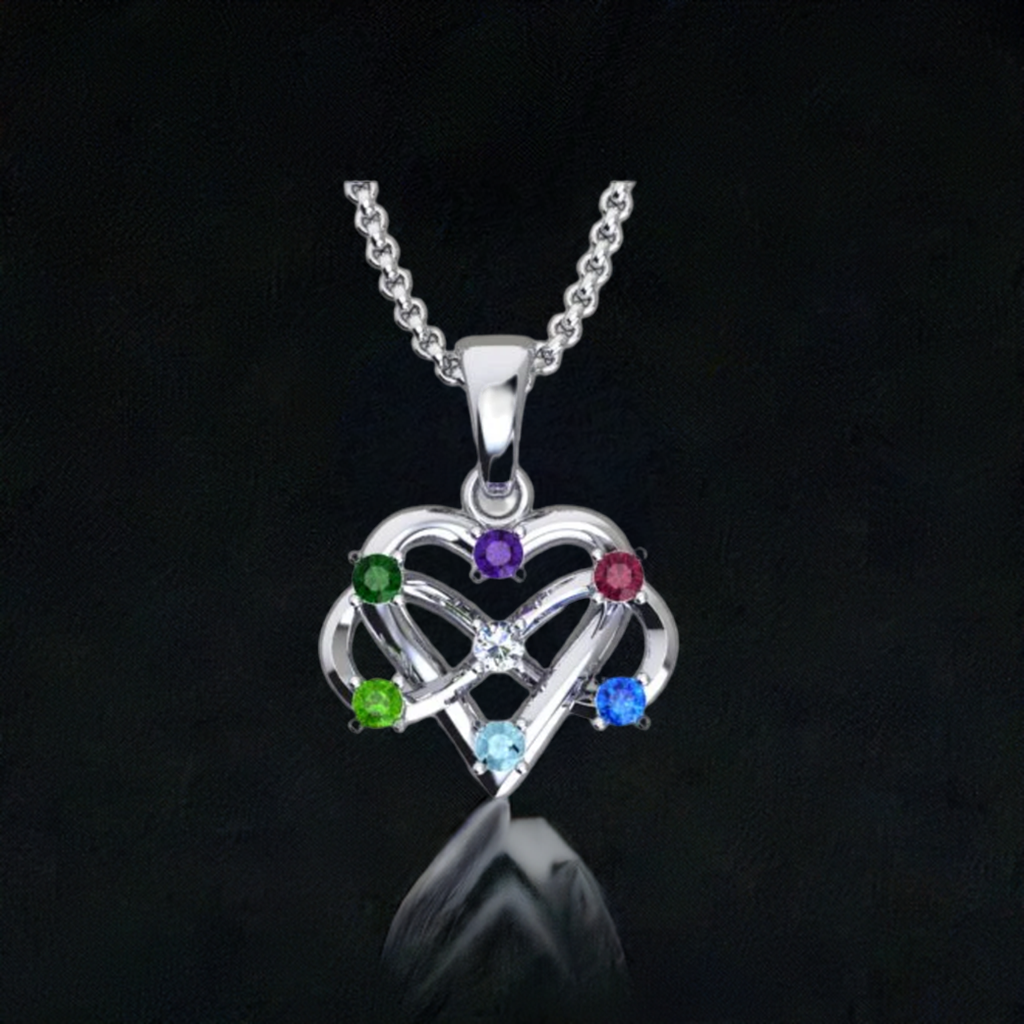 7 Stone Infinity Mother s Pendant Christopher Michael Design