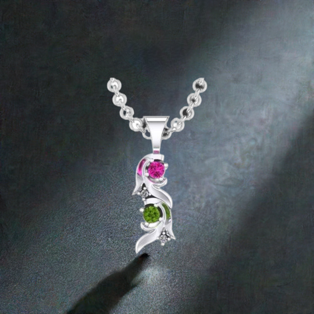 Christopher Michael Vine of Life Pendant with 2 Diamonds* - MothersFamilyRings.com