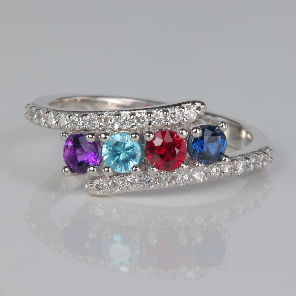 diamond bypass mothers jewelry birthstones ring 