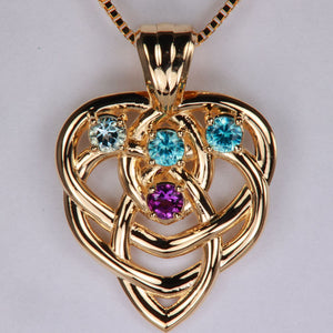 celtic mother's pendant yellow gold