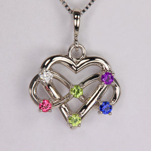 6 Stone Infinity Mother's Pendant Christopher Michael Design