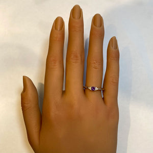 1 Birthstone Mothers Ring With .06 carats of Fine Diamonds by Christopher Michael - MothersFamilyRings.com