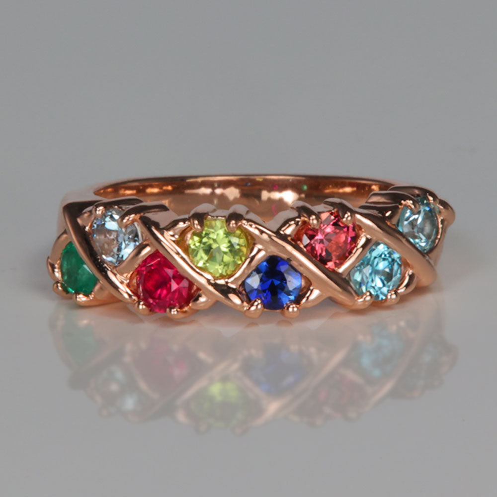 Mothers ring with 8 stones and names discount
