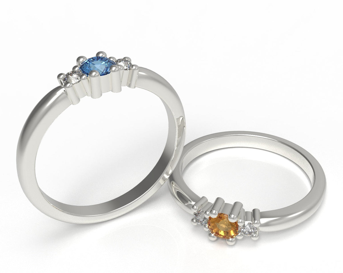 Mother&#39;s Ring with Larger Diamonds