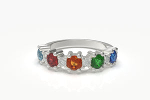 Five Stone Mother's Ring with Larger Diamonds