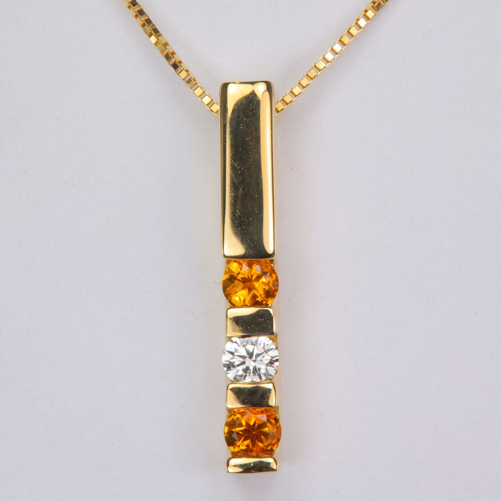 3 stone Channel Set Mother&#39;s Pendant with Natural Gemstones - MothersFamilyRings.com