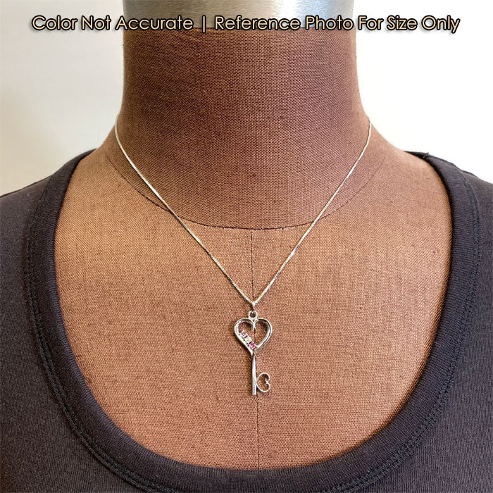 size of three gemstone mothers key pendant