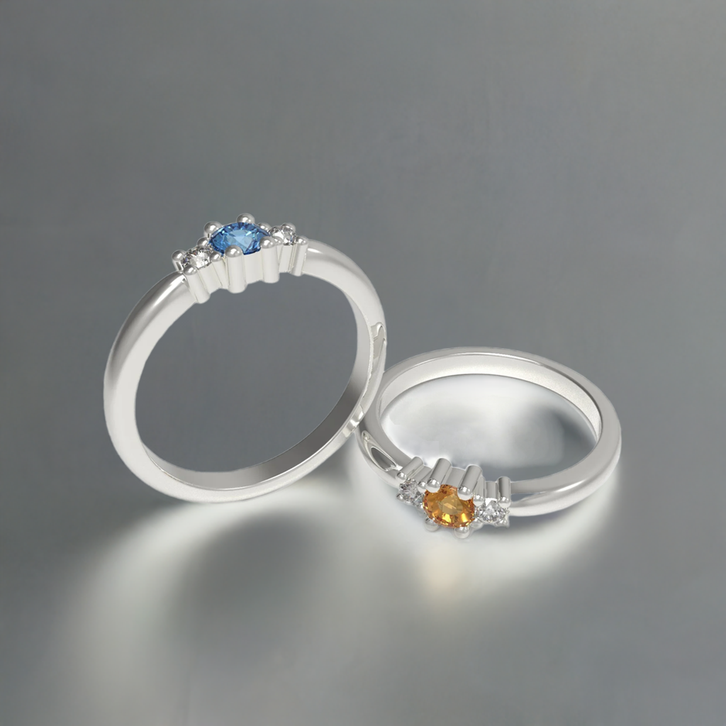 Mother&#39;s Ring with Larger Diamonds