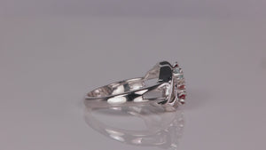 Wave Mothers Ring with Six Fine Natural Birthstones