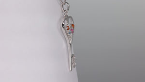 Five Birthstone Key To Hearts Mothers Pendant Christopher Michael Design