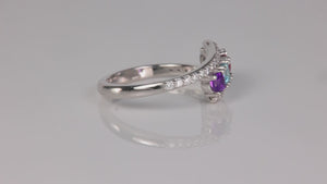 Diamond 4 Stone Bypass Mother's Ring Designed by Steve Moriarty