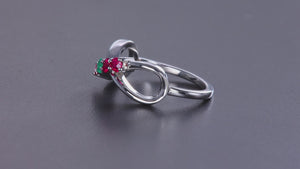 4 Stone Infinity Mothers Ring