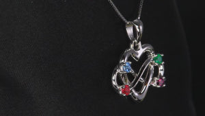 4 Stone Infinity Mother's Pendant Christopher Michael Design