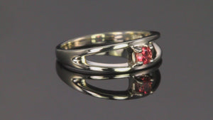 One Birthstone Split Shank Mothers Ring