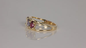 Four Stone Oval Mothers Ring