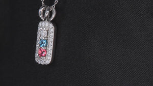 3 Birthstone Mothers Pendant with Diamonds Around by Christopher Michael