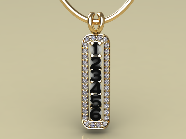 6 Birthstone Mothers Pendant with Diamonds Around by Christopher Michael* - MothersFamilyRings.com