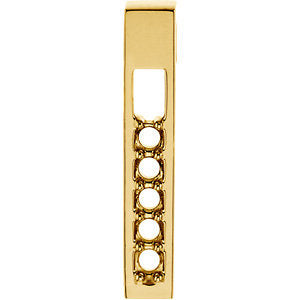 5 Stone Modern Mother's Pendant with Balanced Framework*