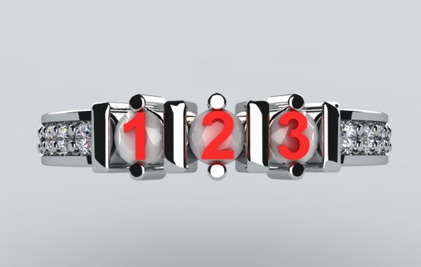 Original Christopher Michael Designed 3 Stone Mothers Ring With Fine Cut Diamonds* - MothersFamilyRings.com