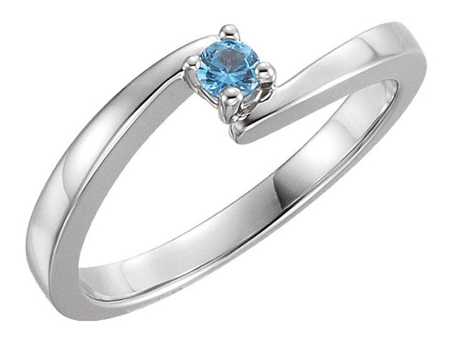 1 Stone Bypass Mothers Ring 3mm Birthstones MothersFamilyRings