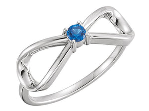 1 Stone Infinity Mother's Ring*