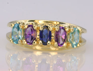 Six Stone Oval Mothers Ring* - MothersFamilyRings.com