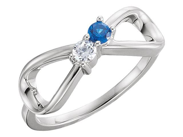 2 Stone Infinity Mothers Ring Free Shipping MothersFamilyRings