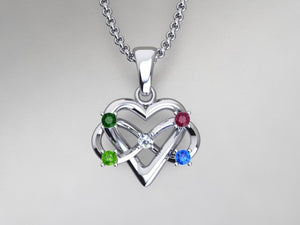 5 Stone Infinity Mother's Pendant* Christopher Michael Design