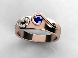 Larger Round Fine Natural One Birthstone Mothers Ring* designed by Christopher Michael