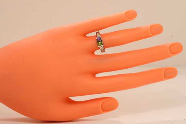 Exquisite Two Stone Oval Mothers Ring with Diamonds* Designed by Christopher Michael - MothersFamilyRings.com