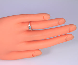 Custom Designed by Christopher Michael Mothers Ring With Three Bezeled 3mm Birthstones*