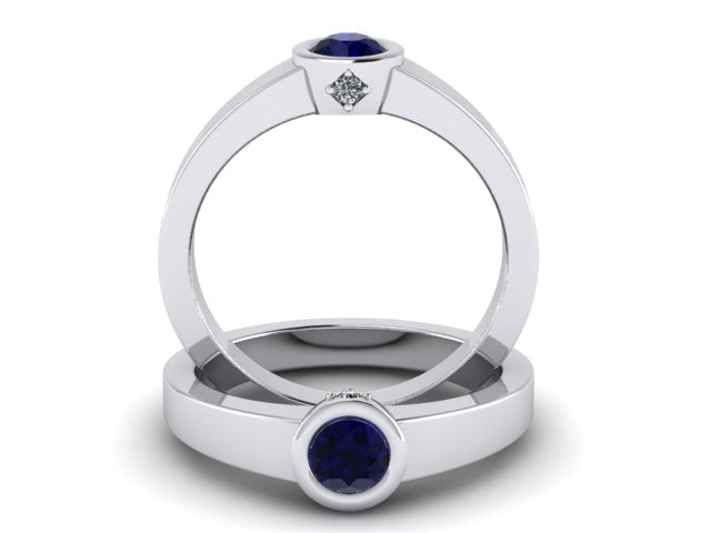 Christopher Michael Design with 1 Bezel Set Gemstones and Diamonds