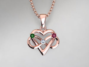 3 Stone Infinity Mother's Pendant* Christopher Michael Design