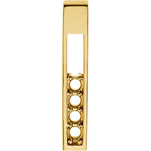 4 Stone Modern Mother's Pendant with Balanced Framework*
