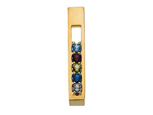 4 Stone Modern Mother's Pendant with Balanced Framework - mothers family rings