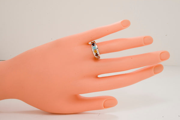 Six Birthstone Split Shank Mothers Ring* - MothersFamilyRings.com