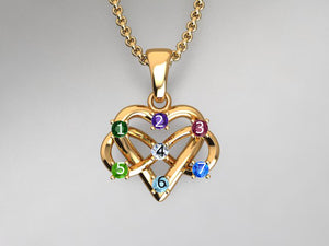 7 Stone Infinity Mother's Pendant* Christopher Michael Design
